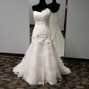 Impression, strapless, ivory, dropped waist
